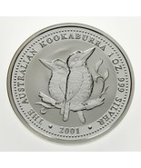 2001 Australie Argent 1oz Kookaburra (Bu État) Km # - $2,248.33 MXN