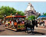 Horse Drawn Streetcar Disneyland California CA UNP Chrome Postcard A-3 T8 - £1.54 GBP