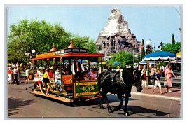 Horse Drawn Streetcar Disneyland California CA UNP Chrome Postcard A-3 T8 - £1.53 GBP