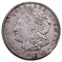 1921 $1 Silver Morgan Dollar &quot;Clipped&quot; Variety in XF Condition. Clip at ... - £41.49 GBP