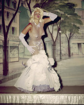 Jayne Mansfield sexy on stage see thru gown ruffles 16x20 Canvas - $69.99