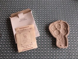 Used 1991 PAMPERED CHEF Clay CELEBRATION BALLOONS Cookie Mold w/Recipe Book - $4.95