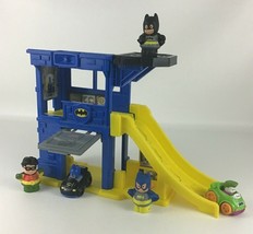 Little People DC Super Friends Batcave Playset Wheelies Batman 7pc 2008 Mattel - $49.45