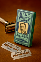 Vintage Collectible Gillete Blue Blades Box of 5, NOS ~ New Sealed - $14.84