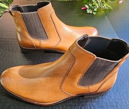 Stafford Leather Ankle Boots Chelsea 014-1128 Slip On Mens Sz 11M (F21668) - $42.34