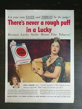 Vintage 1950 Lucky Strike Cigarettes Hedy Lamarr Full Page Original Ad 1221 - £5.28 GBP