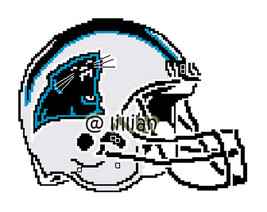 Nfl ~ Carolina Panthers Helmet Cross Stitch Pattern - £3.01 GBP