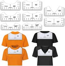 8pcs T Shirt Ruler Set Alignment Craft Tool Guide Designs For Adult Youth Toddle - £16.83 GBP