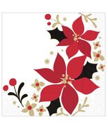 2 Packs Cocktail Napkins Merry Christmas PoinsettPaper Napkins 40 Counts... - $27.53 CAD