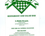 Squire&#39;s Restaurant and Salad Bar Menu 5 Penn Plaza New York 1980&#39;s - £14.96 GBP