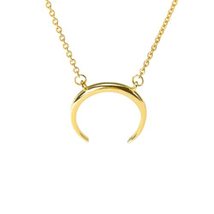Curved Crescent Moon Necklace Women Men Jewelry Accesories (Adjustable, ... - £19.92 GBP