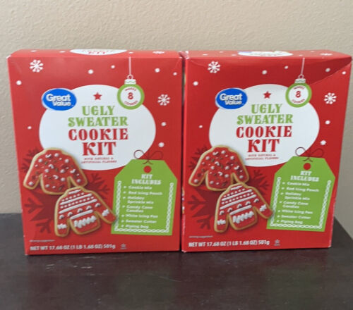 Set Of 2 Great Value Ugly Sweater Cookie Kit Exp Sept 2023 - $19.95