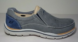 Skechers Size 9.5 M EXPECTED AVILLO Blue Canvas Loafers Sneakers New Men&#39;s Shoes - £86.25 GBP