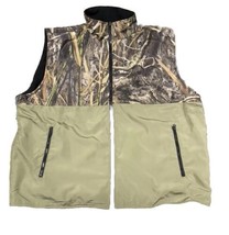 Ducks Unlimited Camo Vest Men XL Reversible Mossy Oak Shadow Grass Zip J... - $32.73