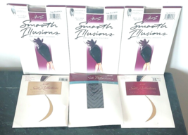 Lot 6 Vintage Hanes Silk Reflections &amp; Smooth Illusions Pantyhose Size CD NEW - £28.49 GBP