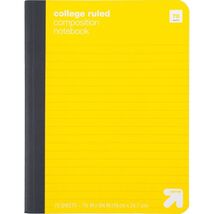up&amp;up™ College Ruled Composition Notebook Yellow 7.5x9.75 70 Pages - $10.35