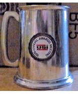 English Pewter Tankard USi 1979 Sheffield Clear Bottom BEER MUG Kent Sil... - $31.05 CAD