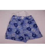 HANDMADE UPCYCLED KIDS PURSE BLUE FLORAL SHORTS 3 CMPMT 13.5X9.5 IN UNIQUE - £2.35 GBP