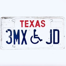  United States Texas Base Disabled License Plate 3MX JD - £13.17 GBP