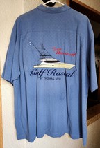Tommy Bahama &quot;Gulf Rascal&quot; Stitched - 100% Silk Shirt - Hatteras - Fishing - New - £54.47 GBP