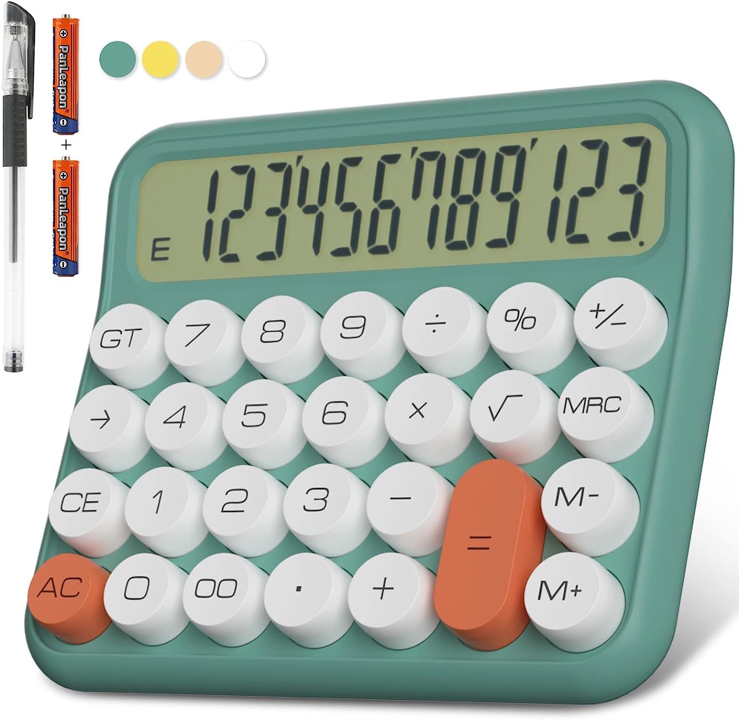Mechanical Calculator 12 Digit Extra Large 5-Inch Lcd Display, Decklit, ... - $31.99