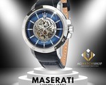 MASERATI INGEGNO AUTOMATIC BLUE OPEN HEART DIAL MEN&#39;S WATCH R8821119004 - $304.07