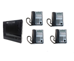 NEC 1100009 SL1100 Phone System Control Unit w/ 4 12B Key Phones IP4WW-1... - $574.15