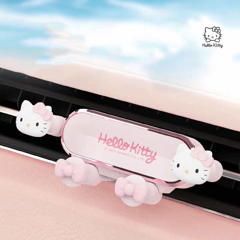 Sanrio Kawaii Hello Kitty Car Mobile Phone Holder Anime Cartoon Cute Fas... - £16.75 GBP