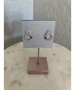 NADRI Encore Mixed Shape CZ Front-Facing Hoop Earrings, Blue/Gold, NWT - $1,210.37 MXN