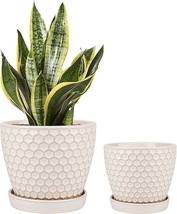 Docrin Plant Pots Indoor- 6&quot; And 5&quot; Inch, Ceramic Planters With Drainage... - $576.99 MXN