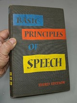Basic Principles Of Speech by Lew Sarett Vintage 1958 3rd ed. College Te... - $12.95