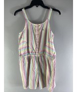 NWT Tommy Hilfiger Girls Striped Button Up Romper Multi Size XL - £14.98 GBP