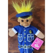 Vintage Russ Troll Doll Police Officer Policeman Puppet Yellow Hair NWT - $11.66