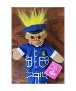 Vintage Russ Troll Doll Police Officer Policeman Puppet Yellow Hair NWT - €10,00 EUR