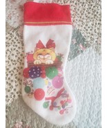 Vintage Christmas Stocking Kitten, Christmas Balls - $4.94