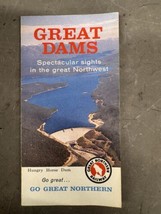 Great Northern Railway Northwest Dams 1960 Brochure Color Map Train Travel Rail - £9.15 GBP