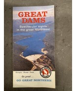 Great Northern Railway Northwest Dams 1960 Brochure Color Map Train Trav... - €10,28 EUR