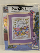 Design Works Crafts How Lovely.... Bear Counted Cross Stitch 8&quot;x10&quot; Picture Kit - £8.94 GBP