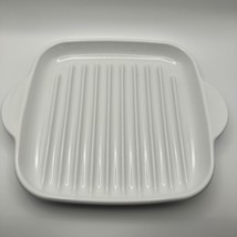 Corning Ware Grill Rack White Square Ribbed MR-3 Rack 23x23 cm - $11.88