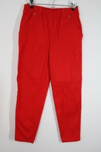 Vtg 80s PS Gitano 6 Short Red Elastic Waist High Rise Tapered Leg Pants - £28.39 GBP