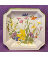 Vintage Seymour Mann Day Lily square plate dish Eda Mirsky flowers 1970s - $8.00
