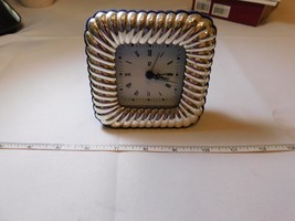 Vintage Sterling Silver clock 336 F1 800 bedside running working RARE SS Velvet - £123.44 GBP