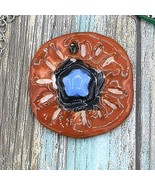 Large Clay Charm Ceramic Jewelry Making Pendant For Necklace Handmade Po... - £15.85 GBP
