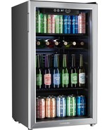 hOmeLabs Beverage Refrigerator and Cooler - 120 Can Mini Fridge with Gla... - $378.68