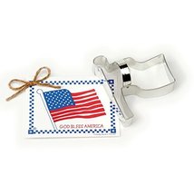 Flag Cookie and Fondant Cutter - Ann Clark - 4.4 Inches - US Tin Plated Steel - £5.62 GBP