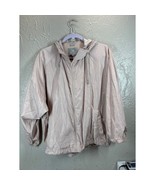 SOIA &amp; KYO Light Tea Rose Hooded Zip Windbreaker jacket Womens Size Smal... - $818.55 MXN