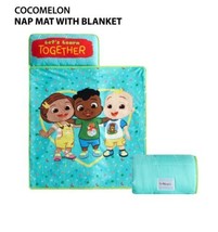 Cocomelon 3 in 1 Nap Mat Sleeping Slumber Bag Pillow Toddler Kids 21x46 In. - £18.89 GBP
