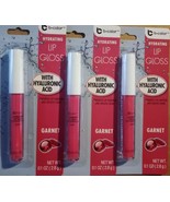 Lot of 3 Hydrating Lip Gloss - Garnet - with Hyaluronic Acid - £15.87 GBP