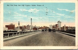 Sky Line from Oak Cliff Viaduct Dallas Texas-5 Postcard PC4 - £3.94 GBP
