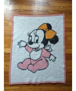 Baby Minnie Mouse Pink Throw Blanket 1984 Biederlack USA Walt Disney Vin... - £31.64 GBP